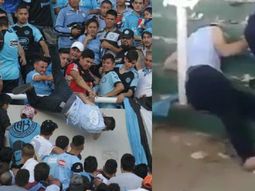 A Emanuel Balbo le robaron la zapatillas tras tirarlo de la tribuna A Emanuel Balbo le robaron la zapatillas tras tirarlo de la tribuna