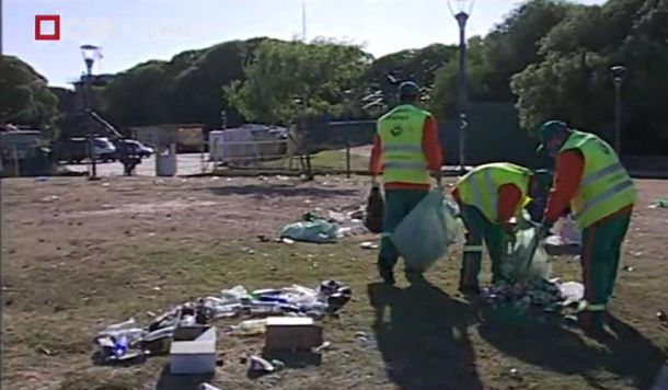 Fiesta clandestina en la Costanera Norte sin distanciamiento ni barbijos