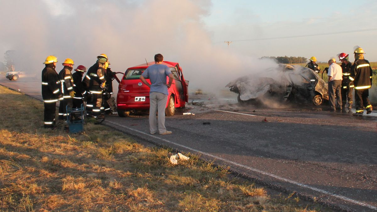 Accidente fatal e incendio en la ruta 85 al menos seis muertos