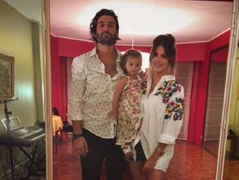 María del Cerro junto a Meme y la pequeña Mila