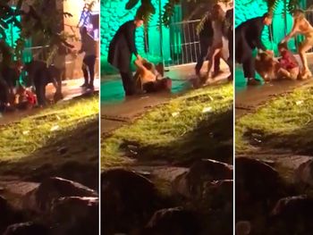 Brutal pelea entre tres chicas durante una fiesta de Año Nuevo