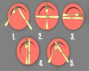 El test viral sobre la posición en que coloques los cubieros en el plato.