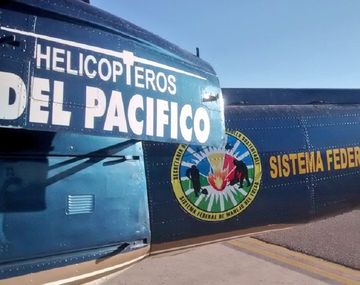 Helicópteros del Pacífico ploteados con el logo del Sistema Nacional del Manejo del Fuego
