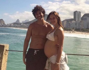 La novia de Mariano Martínez mostró su panza de casi siete meses