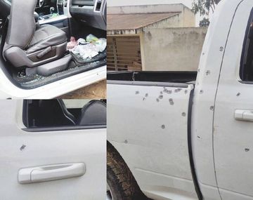 Balazos en camioneta