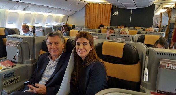 El Presidente Macri junto a Juliana Awada