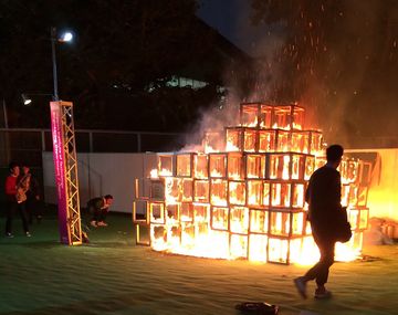 La estructura formaba parte del festival de arte