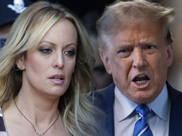 Stormy Daniels y Donald Trump.