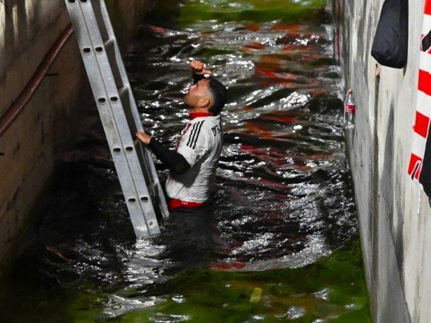Casi una tragedia: un hincha de Estudiantes se peleó con otro y lo tiró a la fosa