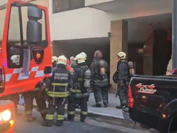 Incendio en un edificio de Recoleta