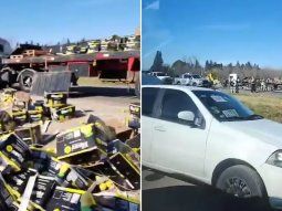 Exaltación de la Cruz: volcó un camión con limones y los vecinos saquearon la carga