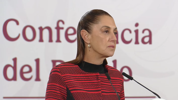 Claudia Sheinbaum en la Mañanera del Pueblo desde Palacio Nacional. Claudia Sheinbaum en la Mañanera del Pueblo desde Palacio Nacional.