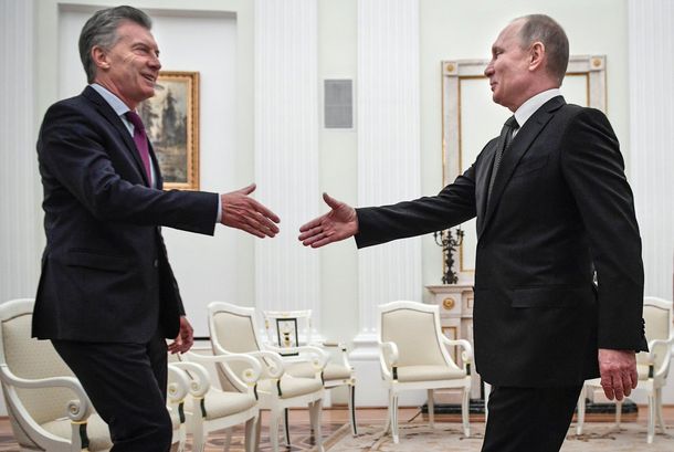 Mauricio Macri y el presidente Ruso Vladimir Putin