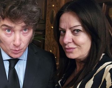 Javier Milei y ministra Sandra Pettovello.