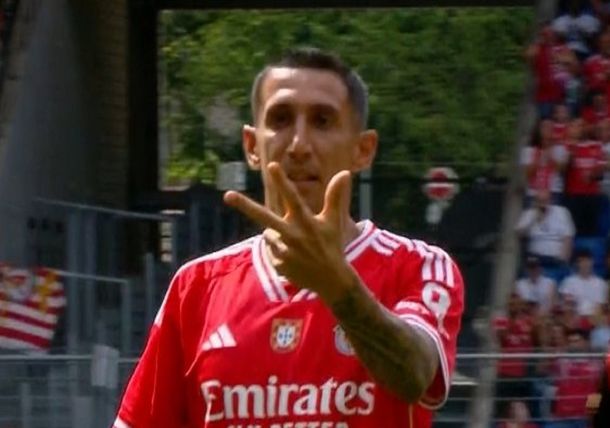 El gol de Ángel Di María en su regreso al Benfica