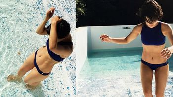 Agustina Cherri, en bikini azul. Agustina Cherri, en bikini azul.