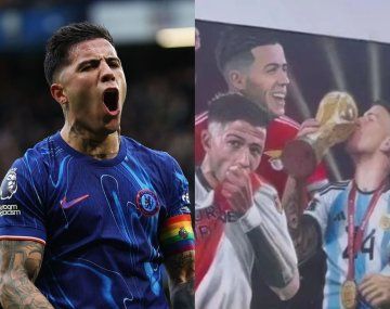 El tremendo mural que la familia de Enzo Fernández hizo en su casa
