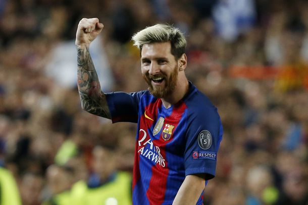 El festejo de Lionel Messi ante el Manchester City por Champions League