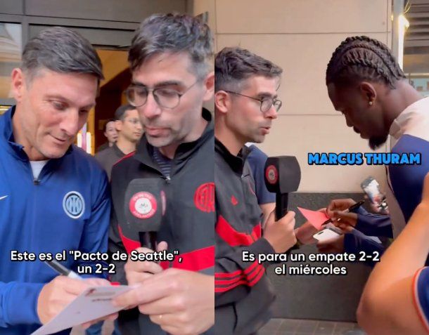 Viral: influencer de River hizo firmar el Pacto de Seattle a jugadores de Inter