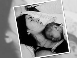 Barón con Momo recién nacido en su pecho Barón con Momo recién nacido en su pecho