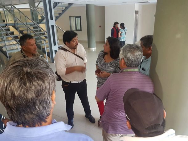 Carolina Moisés en la sede del Poder Judicial de Jujuy