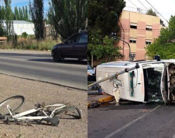 Las imágenes de los accidentes en Neuquén. Foto: Gentileza Centenario Digital/Claudio Espinoza