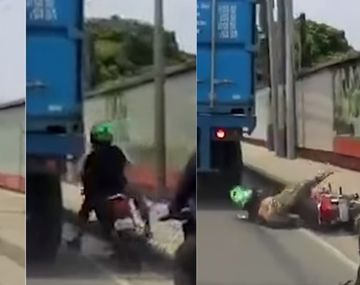 Un camión le pasó la rueda sobre la cabeza