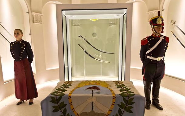 El sable corvo de San Martín en el Museo Histórico Nacional.