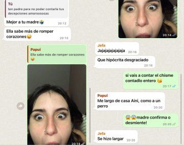 Sus padres separados discutieron en WhatsApp y los expuso en Twitter