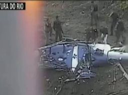 El hélicoptero que cayó en Río de Janeiro