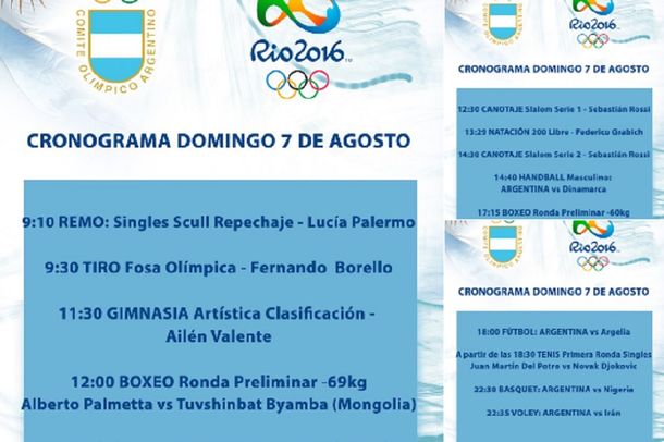 Domingo Olímpico: qué argentinos competirán hoy