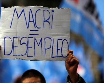 Macri = desempleo, el reclamo en una de las marchas contra su gobierno