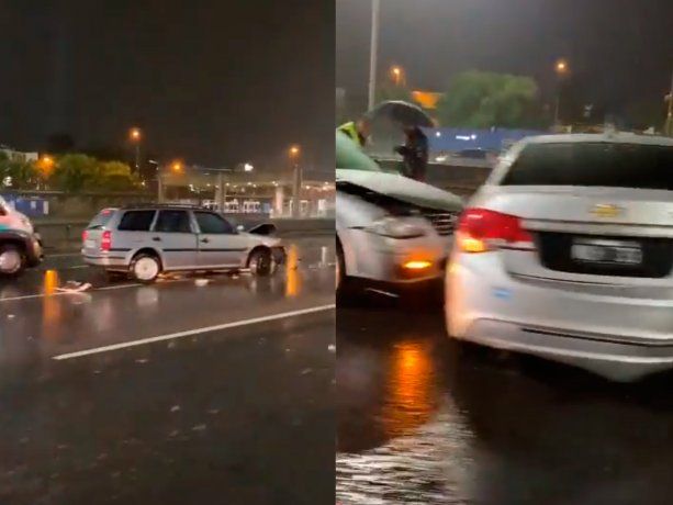 Choque múltiple en Panamericana