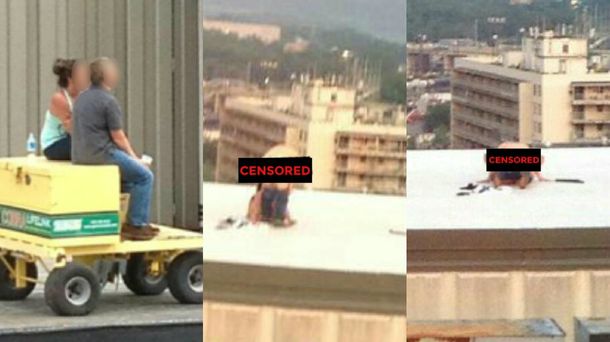 Escrachan a una pareja que tuvo sexo en el techo de un juzgado