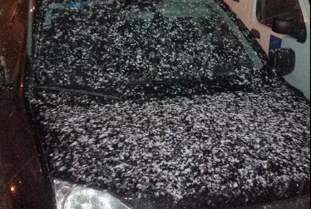 La aguanieve en Mar del Plata, en imágenes