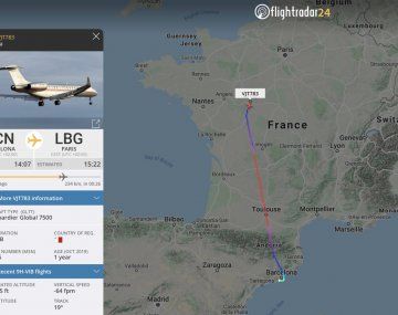 Récord hasta en el aire: cuántas personas siguieron el viaje de Messi a París