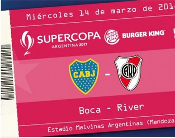 Este es el flyer de las entradas de la Supercopa Argentina 2018