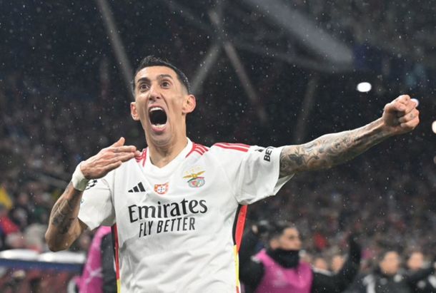 El golazo olímpico de Ángel Di María para el 1-0 del Benfica