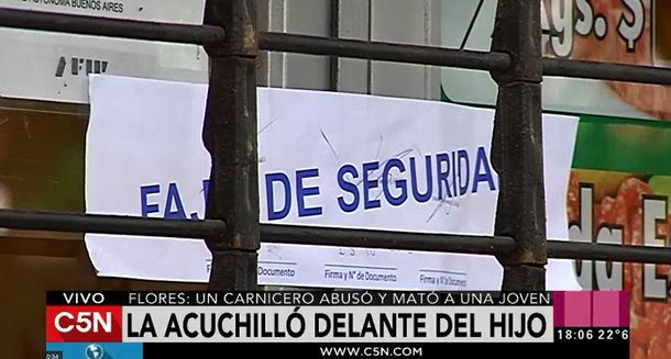 Una mujer de 26 años fue asesinada en una carnicería del barrio porteño de Flores.