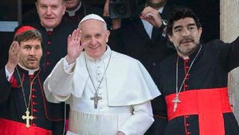 los afiches futboleros de bienvenida al papa los afiches futboleros de bienvenida al papa