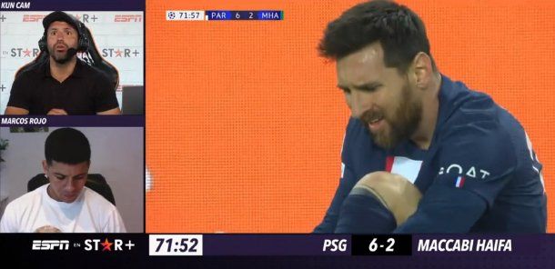 La reacción del Kun Agüero al le tiró a Messi de Mariano Closs