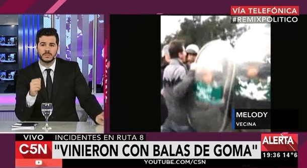 Cortaban la ruta 8 y Gendarmería los reprimió
