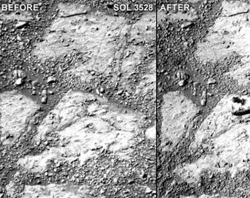 Misterio por una piedra que apareció de la nada en Marte