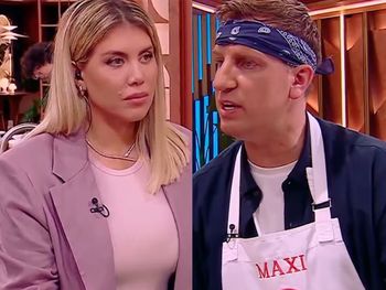Cruce con chicanas: Wanda Nara y Maxi López encendieron la cocina de MasterChef