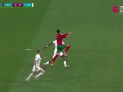 Portugal- Francia: el gran salto de Cristiano Ronaldo que casi termina en gol
