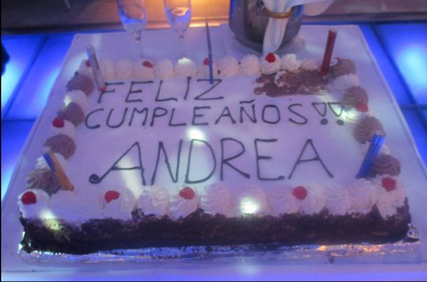 Torta de cumpleaños de Andrea Rincón