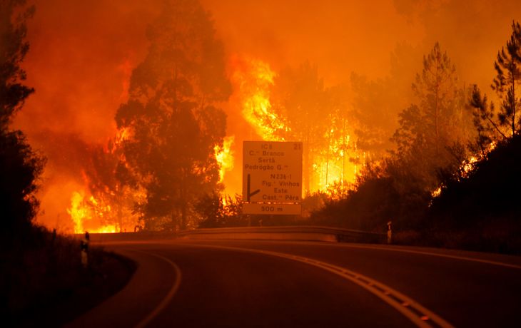 Incendio en el centro de Portugal