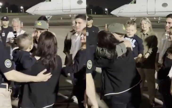 Esperado abrazo: Nahuel Gallo volvió al país tras más de un año detenido en Venezuela