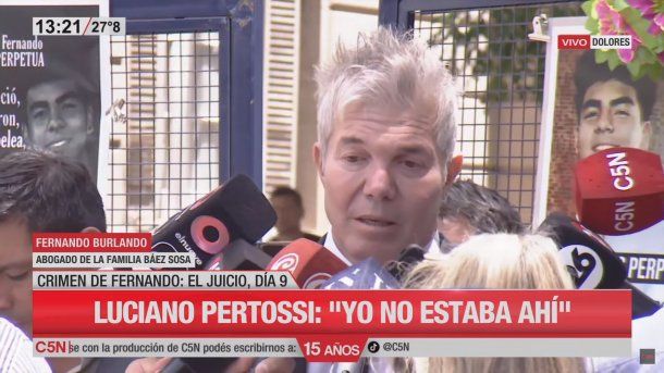 Fernando Burlando sobre la declaración de Luciano Pertossi: Hoy se rompió un poco el pacto de silencio