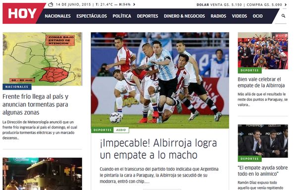Así vivieron los medios paraguayos la igualdad de su seleccionado
